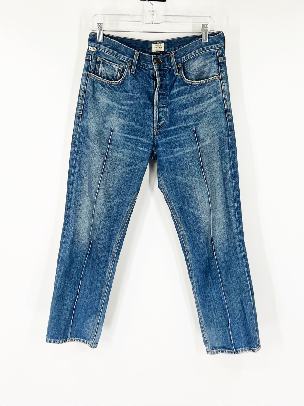 Citizens of Humanity COH Gia High Rise Ankle Straight Leg Jeans Button Fly